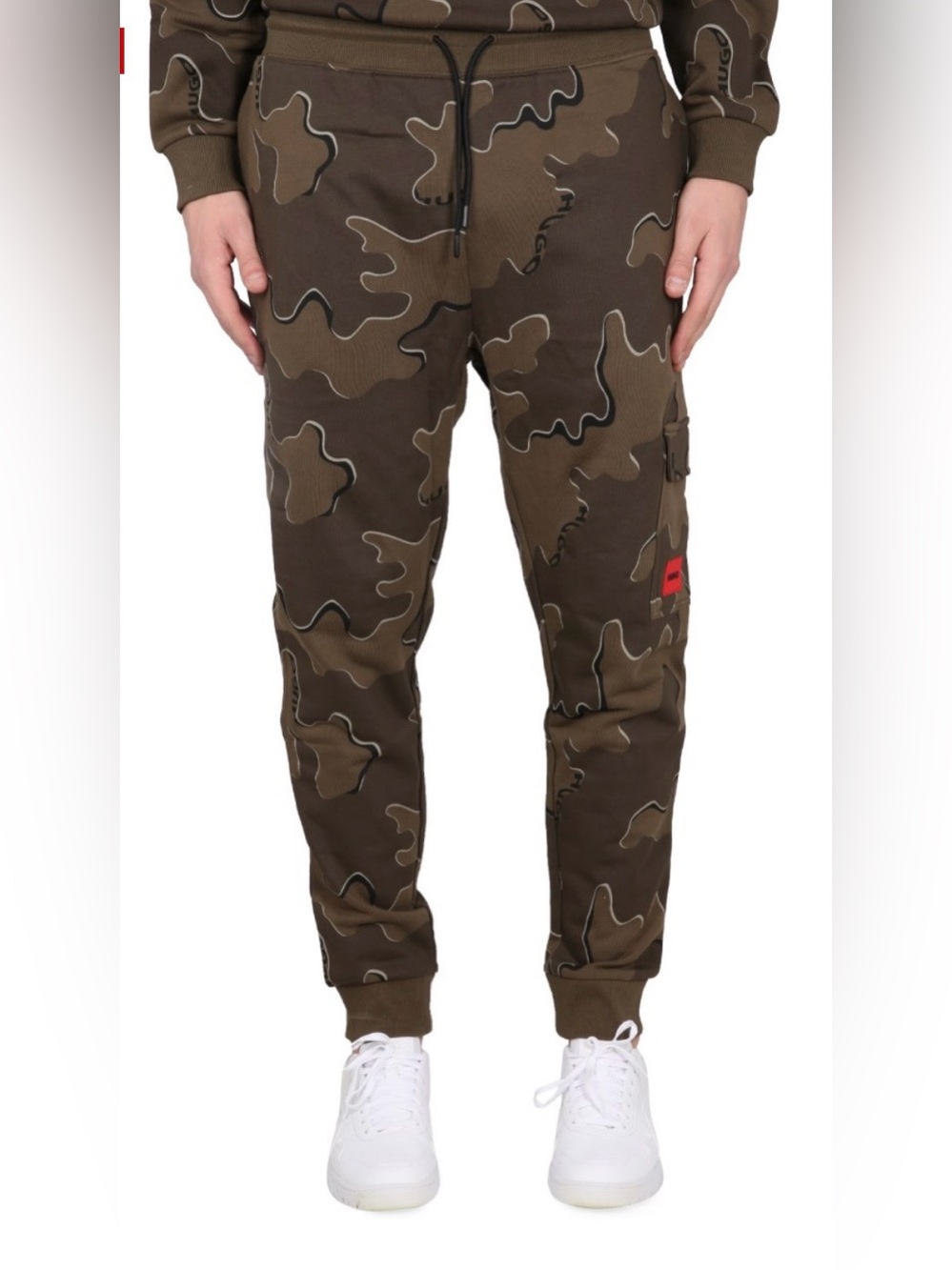 HUGO Olive Camo Cargo Joggers
